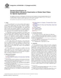 Standard Specification for Straight-Beam Ultrasonic Examination of Rolled Steel Plates for Special Applications