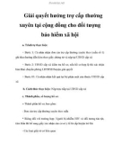 Giải quyết hưởng trợ cấp thường xuyên tại cộng đồng cho đối tượng bảo hiểm xã hội