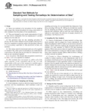 Standard Test Methods for Sampling and Testing Ferroalloys for Determination of Size