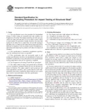 Standard Specification for Sampling Procedure for Impact Testing of Structural Steel