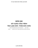 Đơn giá Xây dựng công trình tỉnh Lạng Sơn - Phần sửa chứa