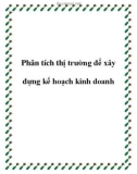 Phân tích thị trường để xây dựng kế hoạch kinh doanh