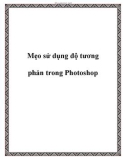 Mẹo sử dụng độ tương phản trong Photoshop