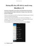 Hướng dẫn thay đổi chữ ký email trong BlackBerry 10