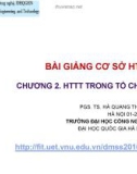 Bài giảng Cơ sở hệ thống thông tin: Chương 2 - PGS. TS. Hà Quang Thụy