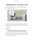 Photoshop CS5 - Các menu cơ bản