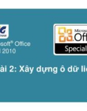 Bài giảng Microsoft Office Excel 2010: Bài 1 - Xây dựng ô dữ liệu