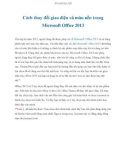 Cách thay đổi giao diện và màu nền trong Microsoft Office 2013