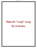 Phím tắt vô giá trong IE và Firefox