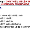 Bài giảng Chương 2: Giới thiệu về lập trình hướng đối tượng OOP