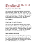 529 mẹo nhỏ máy tính Làm việc với Microsoft Office 2007