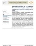 Tính toán sơ bộ lượng phát thải CO2 từ động cơ đốt trong dựa trên công thức hóa học tương đương của nhiên liệu sử dụng
