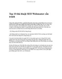 Top 10 thủ thuật SEO Webmaster cần tránh