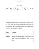 Thao tác XML - Giới thiệu không gian tên System.Xml