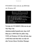 NTS BOOT: Click một cái, tạo DOS thật cho Windows XP