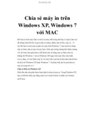 Chia sẻ máy in trên Windows XP, Windows 7 với MAC