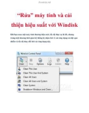 'Rửa' máy tính và cải thiện hiệu suất với Windisk