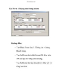 Tạo form có dạng sau trong access