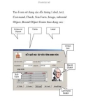 Tạo Form sử dụng các đối tượng Label, text, Command, Check, Sun Form, Image, unbound