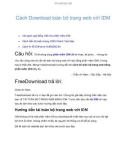 Cách Download toàn bộ trang web với IDM