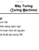 Bài giảng Tin học lý thuyết - Chương 7: Máy Turing (Turing Machine)