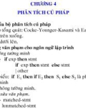 Bài giảng môn học Trình biên dịch - Chương 4: Phân tích cú pháp