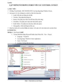 Bài tập thực hành Lập trình trên môi trường Windows (Lập trình Windows Form với C#): Lab 3 - ĐH Công nghệ Tp.HCM