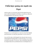 Chiến lược quảng cáo mạnh của Pepsi