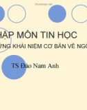 Bài giảng Nhập môn tin học: Những khái niệm cơ bản về ngôn ngữ C - TS. Đào Nam Anh