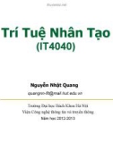 Bài giảng Trí tuệ nhân tạo: Giới thiệu về trí tuệ nhân tạo - Nguyễn Nhật Quang