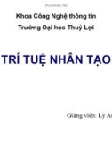 Bài giảng Trí tuệ nhân tạo: Giới thiệu và Tác nhân thông minh - Trường Đại học Thủy Lợi