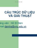 Bài giảng Cấu trúc dữ liệu và giải thuật - GV. Hồ Sĩ Đàm