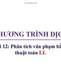 Bài giảng Chương trình dịch: Bài 12 - Trương Xuân Nam