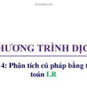 Bài giảng Chương trình dịch: Bài 14 - Trương Xuân Nam