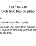 Bài giảng Chương trình dịch - Chương 4: Dịch trực tiếp cú pháp