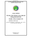 Giáo trình Bảo dưỡng và sửa chữa hệ thống phân phối khí (Nghề: Công nghệ ô tô - Trung cấp) - Trường Cao đẳng Cơ giới (2022)