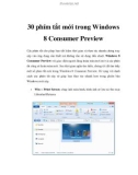 30 phím tắt mới trong Windows 8 Consumer Preview