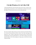 Cài đặt Windows 8.1 từ ổ đĩa USB