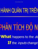 Bài giảng Thực hành Quản trị trên máy - Bài 6: Phân tích độ nhạy