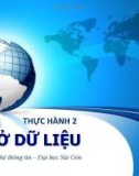 Bài giảng Cơ sở dữ liệu: Bài thực hành Cơ sở dữ liệu 2 - Lê Nhị Lãm Thúy