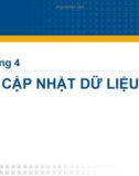 Bài giảng Lập trình cơ sở dữ liệu - Chương 4: Cập nhật dữ liệu