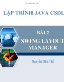 Bài giảng Lập trình Cơ sở dữ liệu – Java: Bài 2 - Nguyễn Hữu Thể