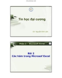 Tin học đại cương - Phần 3: Microsoft Excel - Bài 2 Các hàm trong Microsof Excel