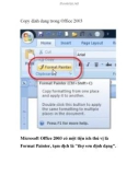 Copy định dạng trong Office 2003