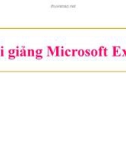 Bài giảng học Microsoft Excel