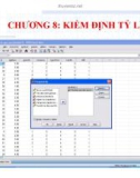 Bài giảng Phân tích dữ liệu với SPSS: Chương 8 – Nguyễn Văn Vũ An (ĐH Trà Vinh)