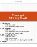 Bài giảng Cấu trúc dữ liệu và thuật toán - Chương 4: Cây nhị phân