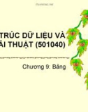 Bài giảng Cấu trúc dữ liệu và giải thuật: Chương 9 - ĐH Bách khoa TP. HCM