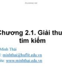 Bài giảng Cấu trúc dữ liệu và giải thuật: Chương 2.1 – Trần Minh Thái (2017)