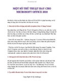 thủ thuật dành cho Microsoft Word 2010 part 1